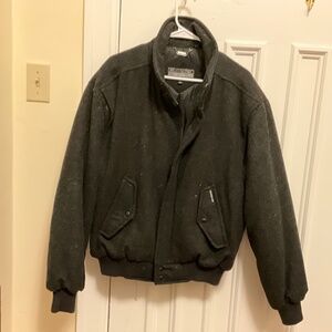 Members Only men’s 42 dark grey 100% wool jacket